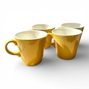 Sheffield serenade coffee cups, set of 4, vintage 1960’s, mustard yellow